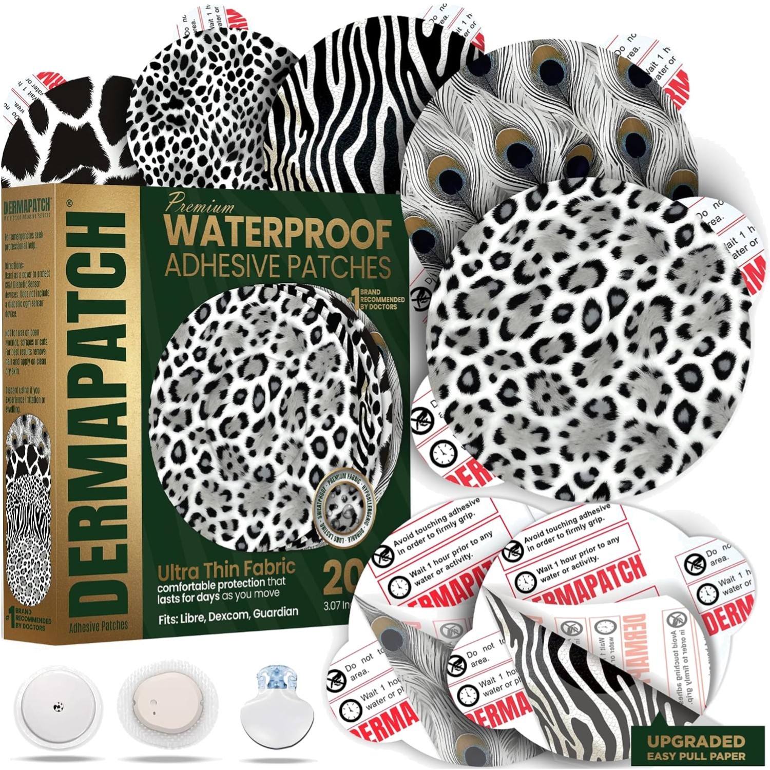 Ultra-Thin Waterproof Adhesive Patches for CGM Sensors