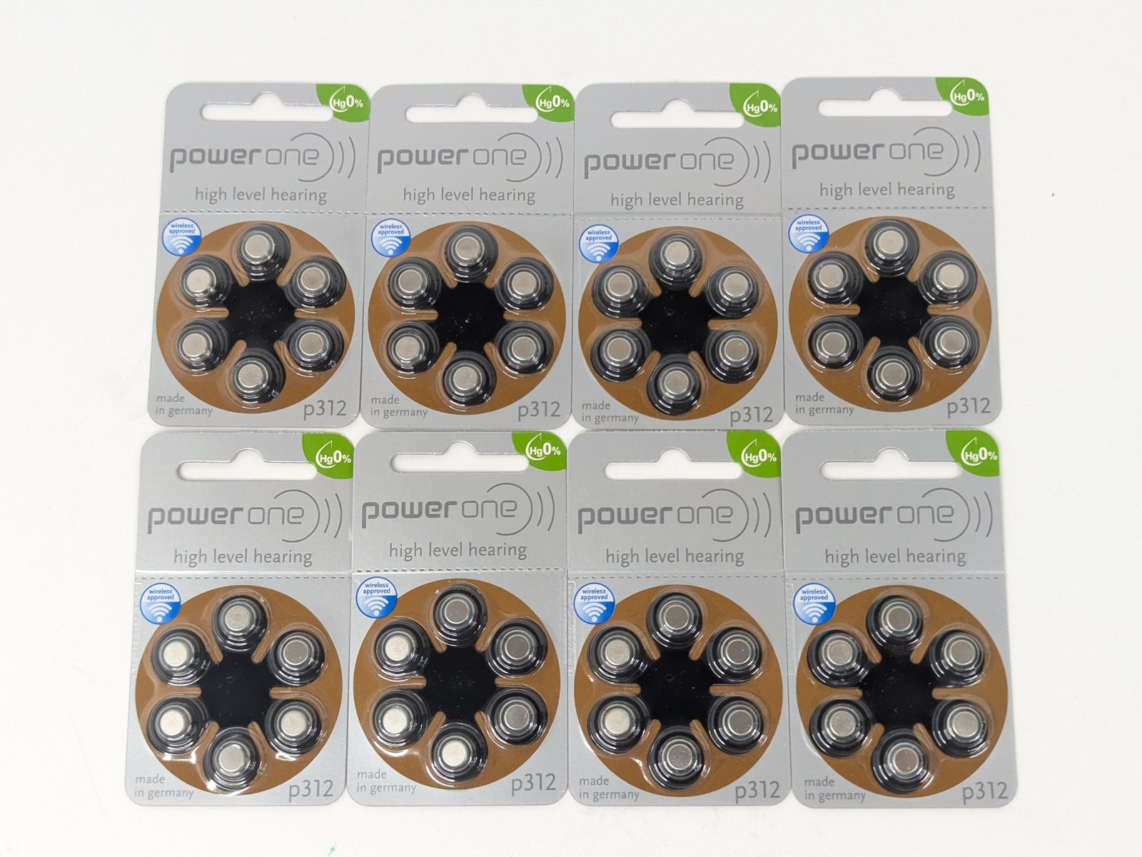 Power One Zinc Air High Level Hearing Batteries 48 Count PR41/P312 1.4V 08/23