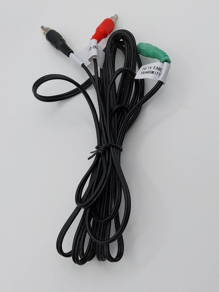 TV Ears 5.0 Analog Headset Model 21502F w/ Transmitter & Adapter & Cord & Manual