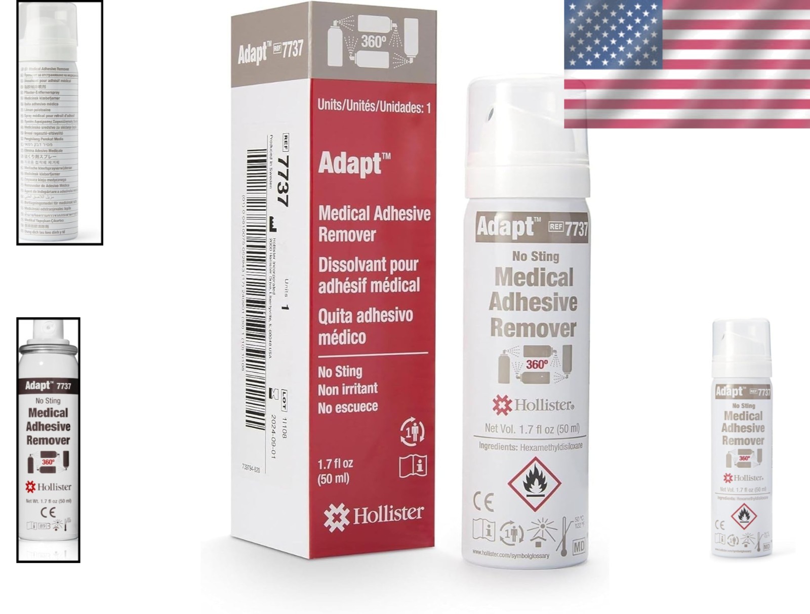7737 Adapt 1.7oz Sting-Free Medical Adhesive Remover for Sensitive Skin