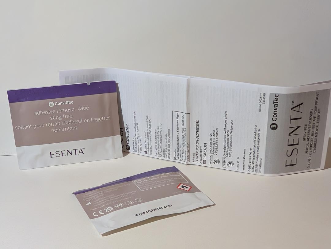 #423391 ConvaTec Esenta ADHESIVE REMOVER WIPES: 3 BOXES (25 wipes/box)