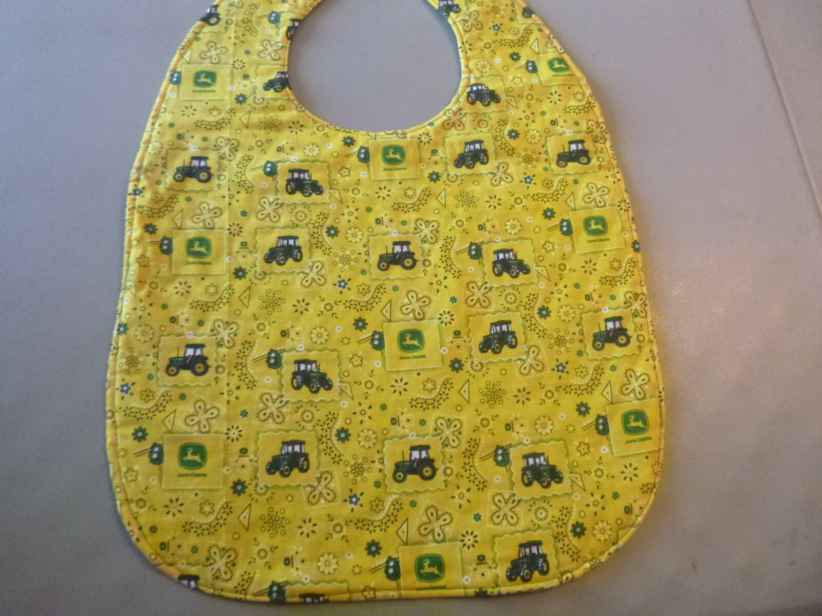 Adult Bib/Clothing Protector double thickness with Quilted Diamond Backing
