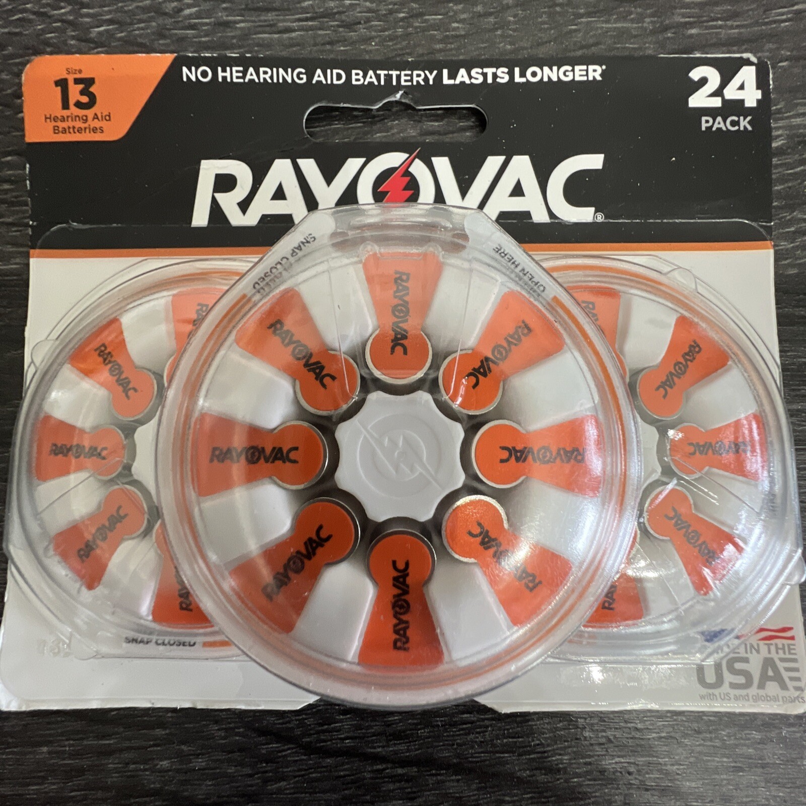 Rayovac Size 13 Hearing Aid Battery – 24pk – Exp 2024 Or Later