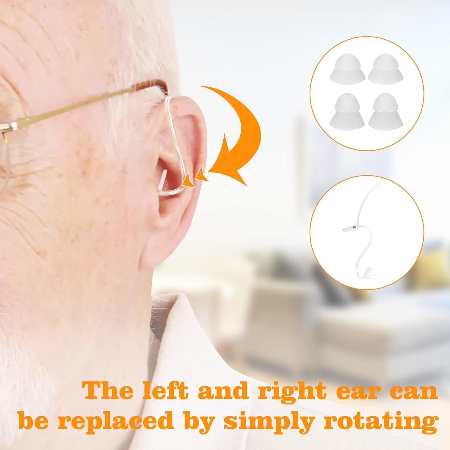 OTC Digital Hearing Aids for Seniors with Noise Reduction Function with Volume c