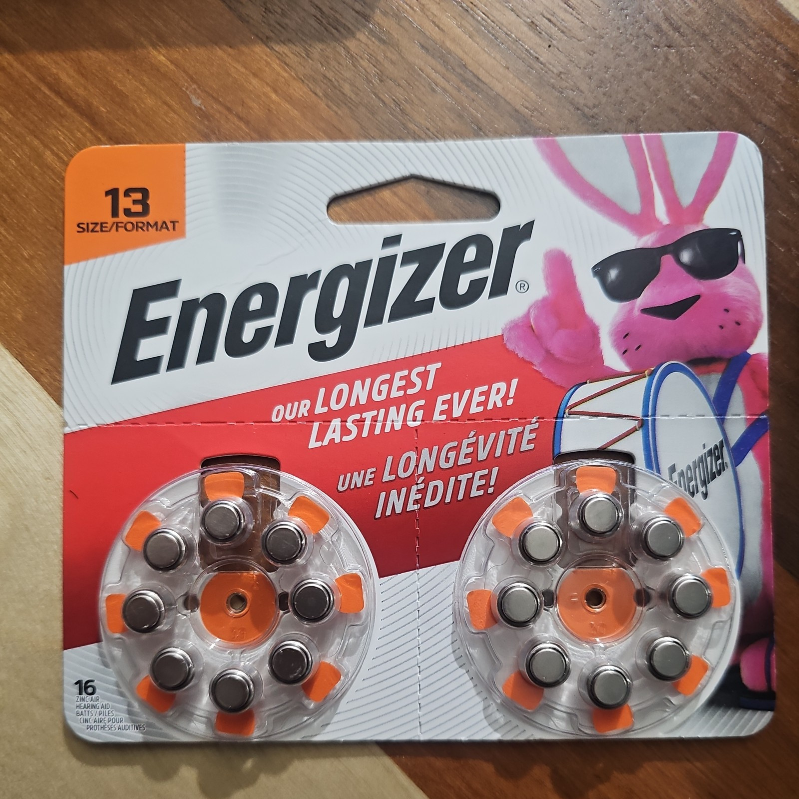 Energizer Size 13 Hearing Aid Batteries – NEW – 16 Batteries