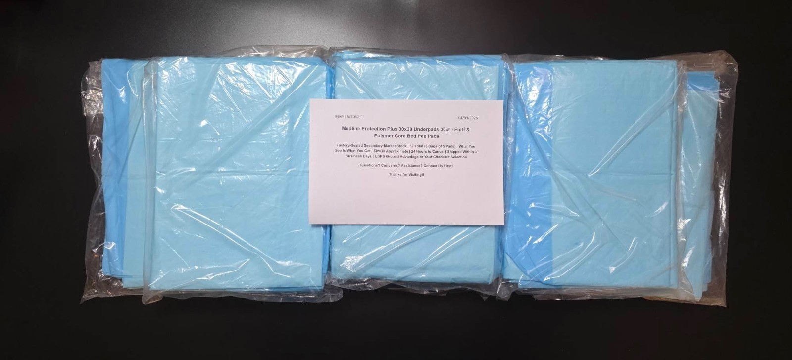 Medline Protection Plus 30×30 Underpads 30ct – Fluff & Polymer Core Bed Pee Pads