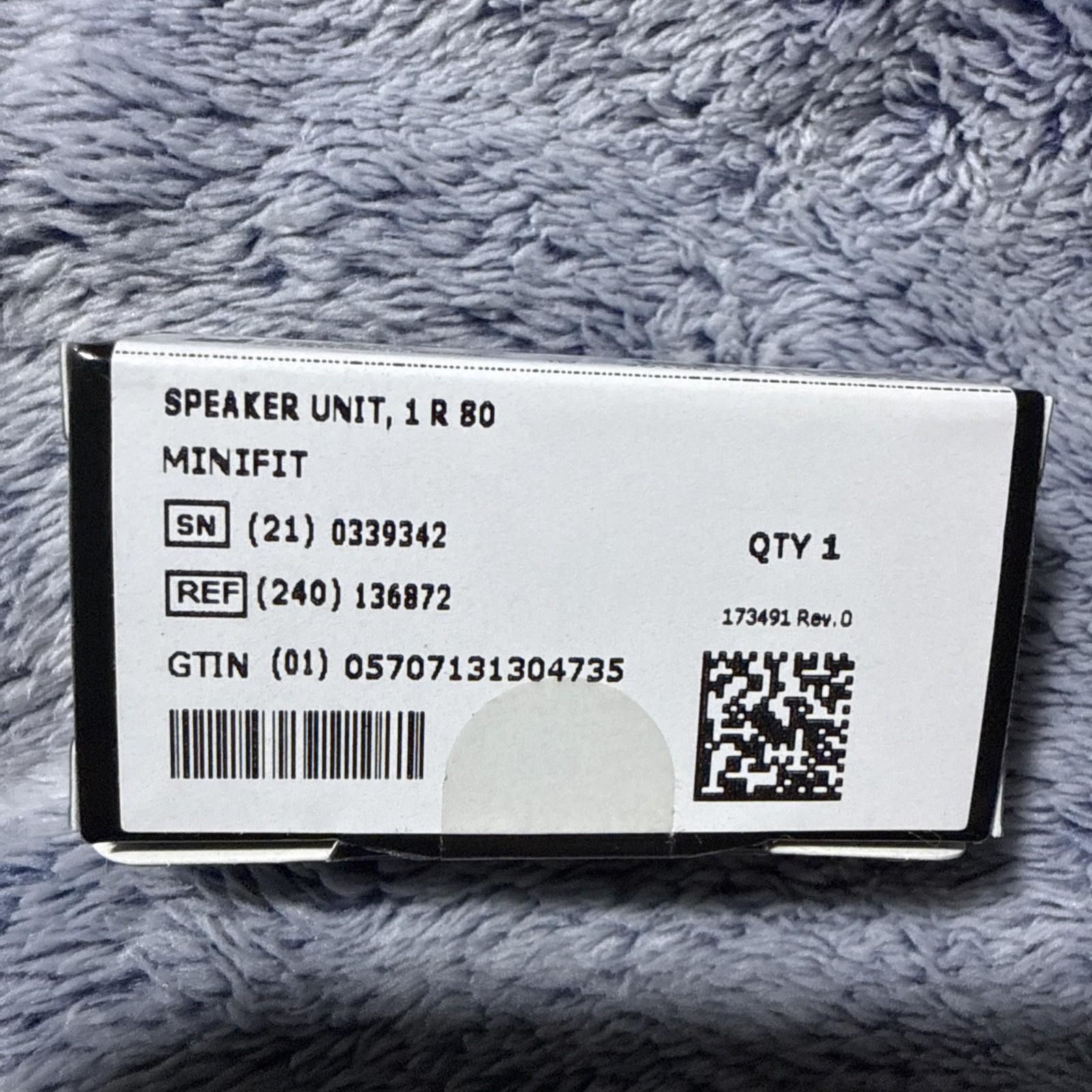 Oticon Speaker unit C3 MINIFIT 80db ~ Size 1 ~ RIGHT Side, New In Box