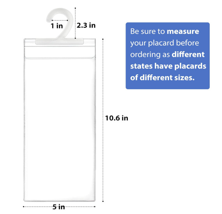 LotFancy Handicap Placard Holder, Ultra Transparent Disabled Parking Permit Prot