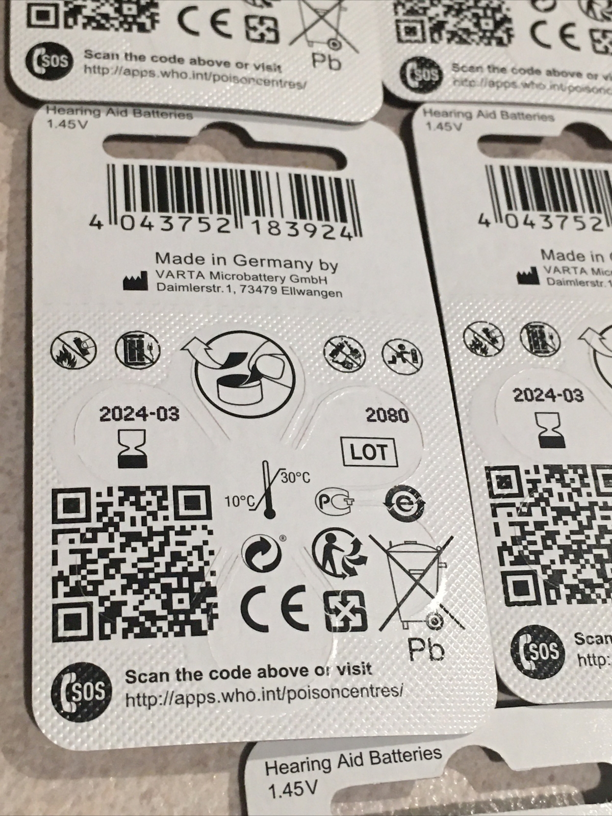 PowerOne P13 High Level Hearing Aid Battery – Lot Of 27 Batteries Cells exp 2024