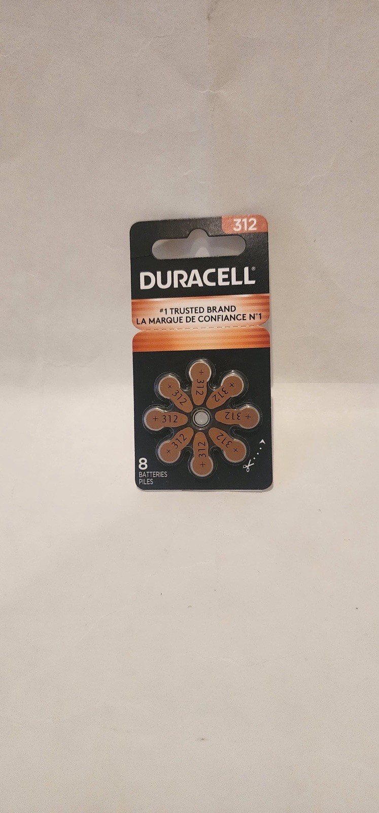 Duracell Size 312 Brown Hearing Aid Batteries, (2 8 Pack. ED 10/2028