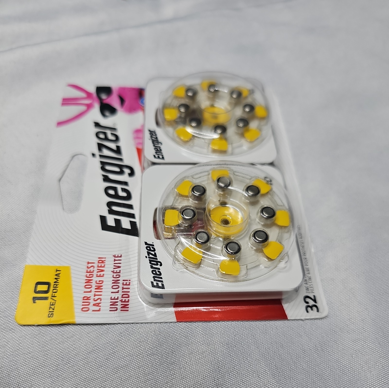 Energizer Zinc Air Hearing Aid Batteries Size 10 32 Total NEW 10/27
