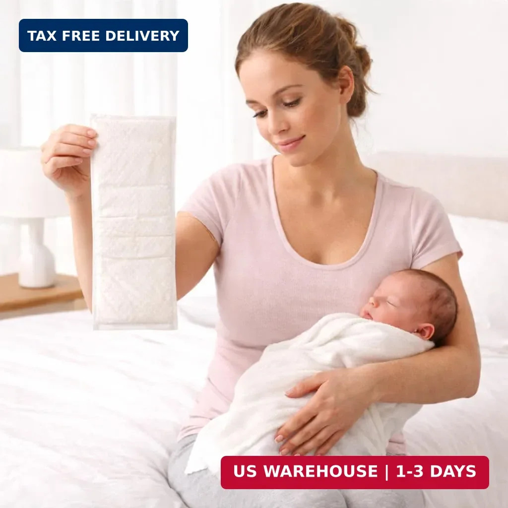 Vakly Postpartum Pads 6″ x 17″ (40 Pack) – Large Super Absorbent Maternity Pad L
