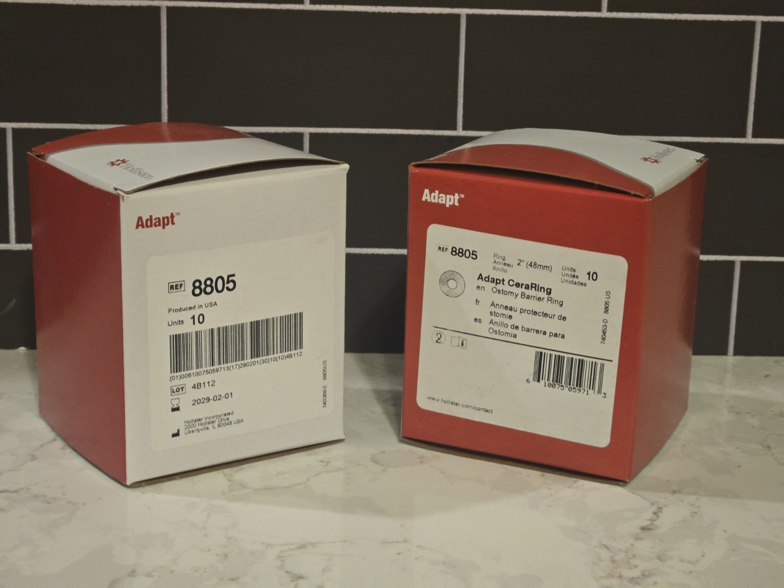 2 Boxes (20 Total) Hollister 8805 Adapt CeraRing Barrier Rings exp 2029