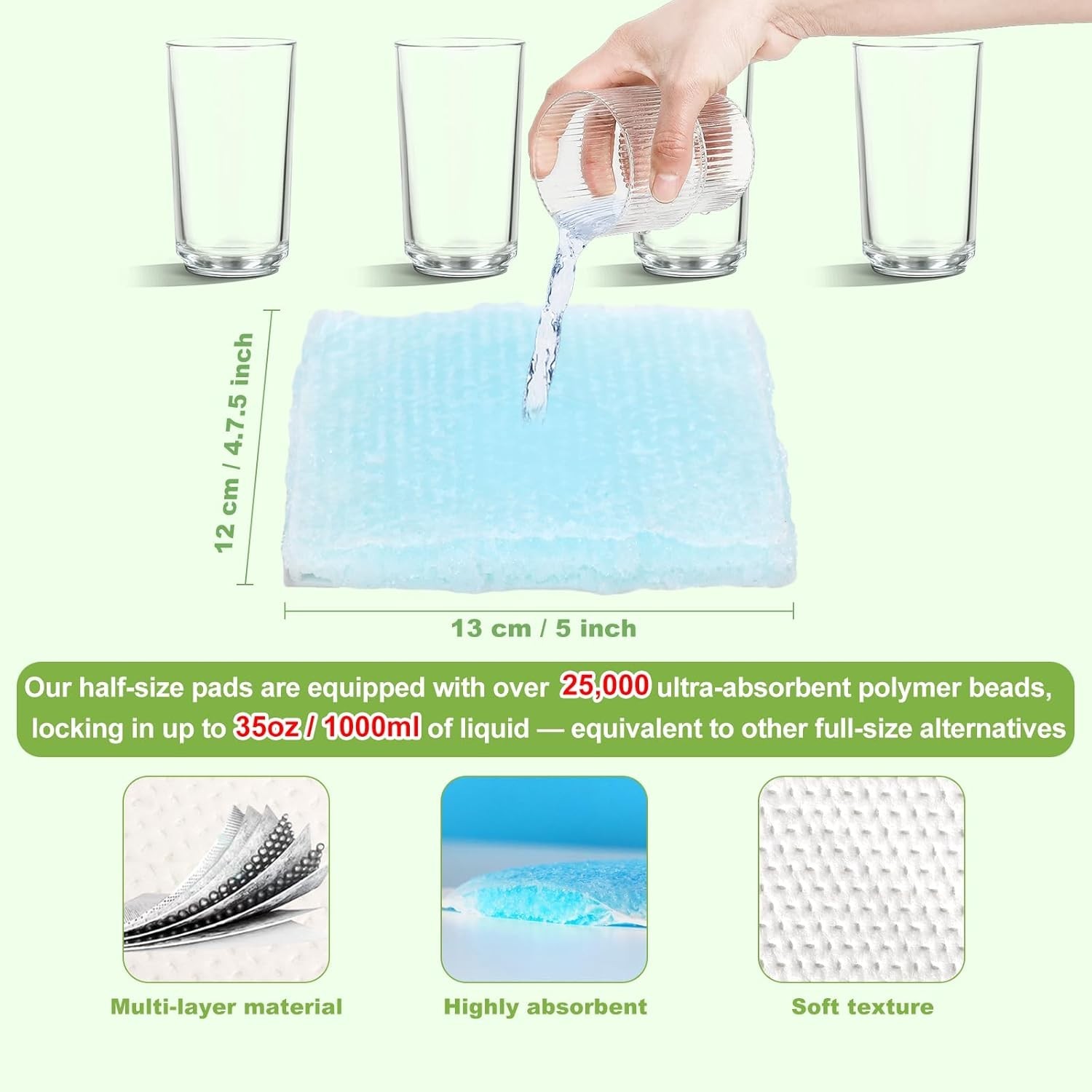 100 Disposable Commode Pads – Leak-Proof Hygiene Solution for Bedside Use