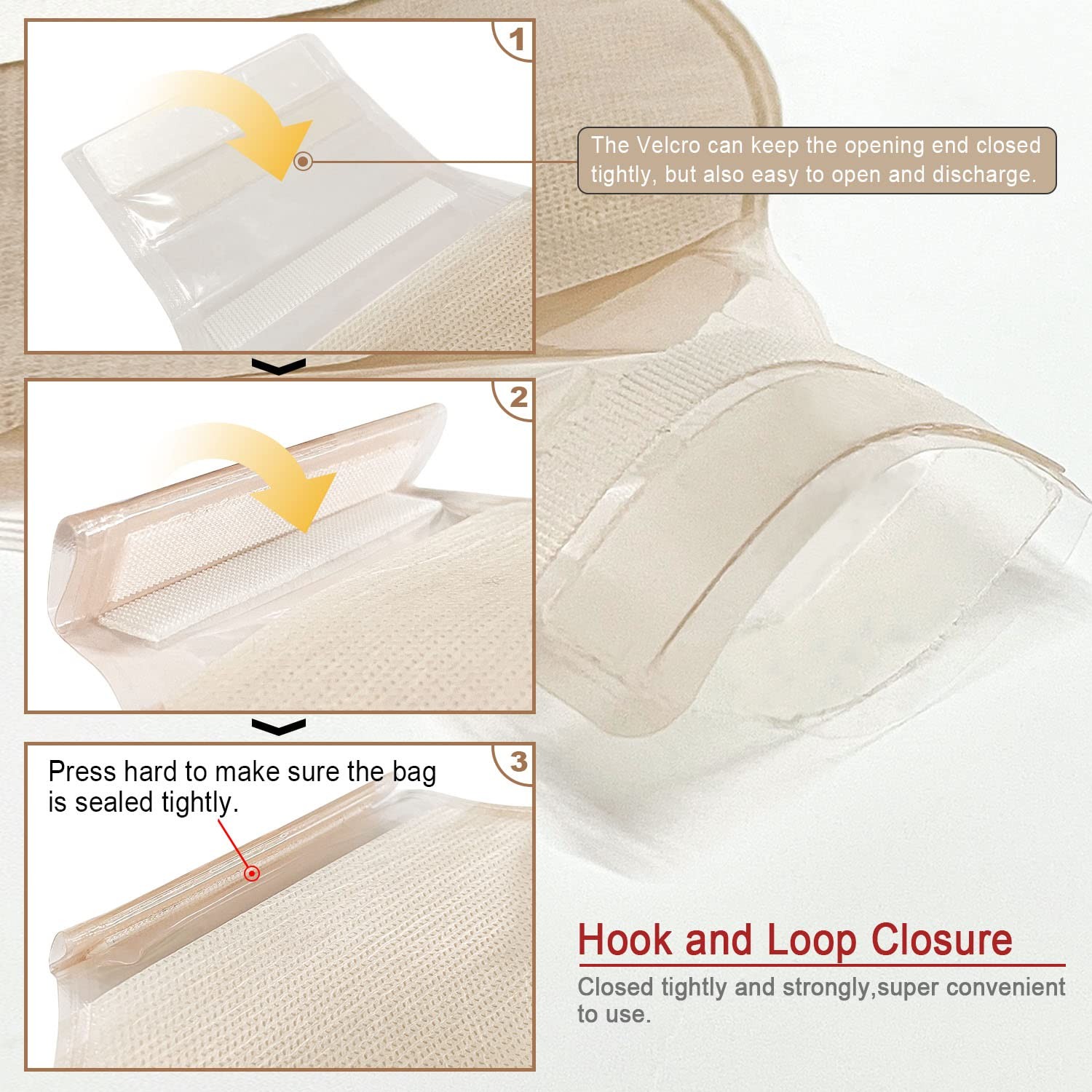 Carbou 21 PCS Colostomy Bags, Two Piece Ostomy Bag with Vercol Closure 12″