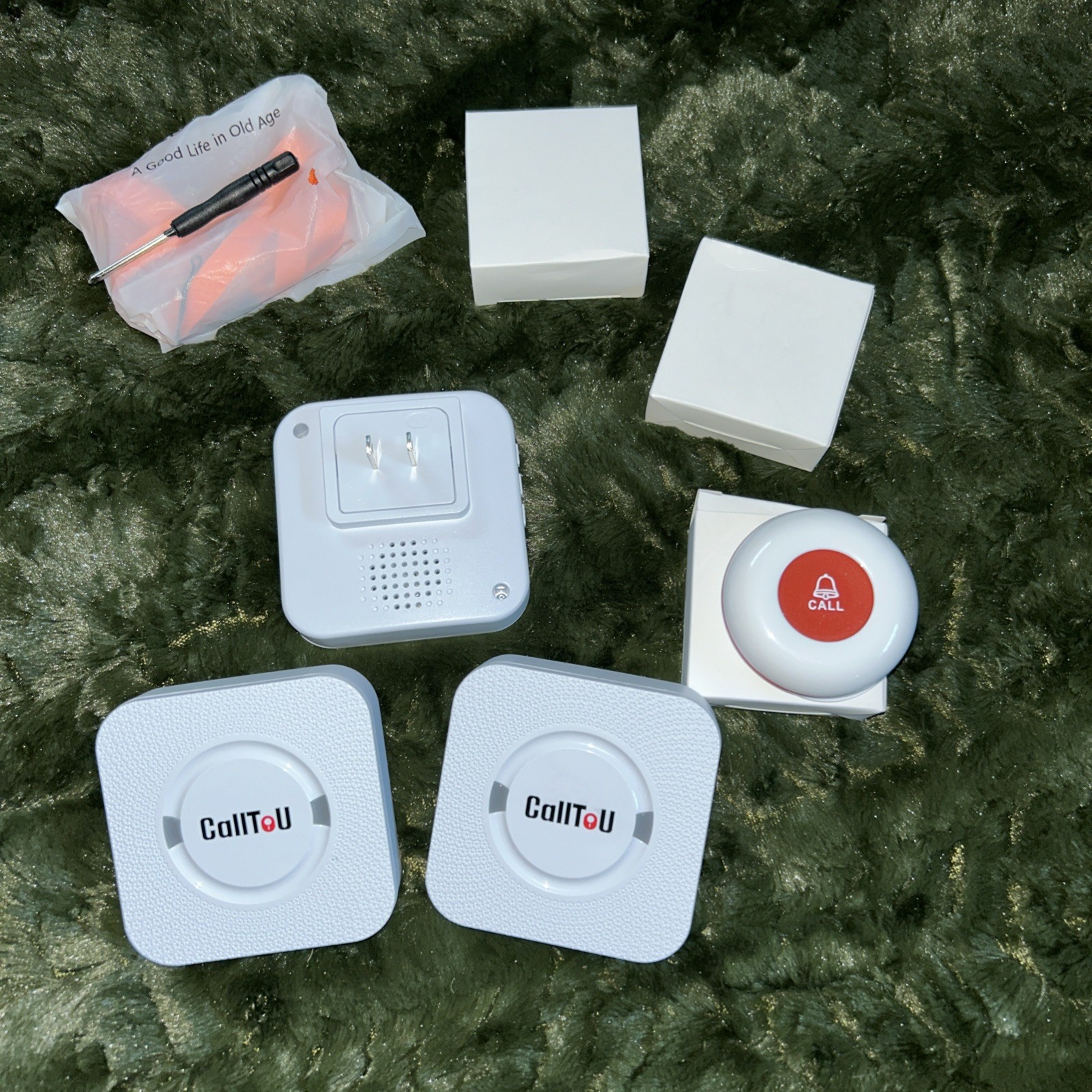 CallToU Caregiver Pager Wireless Panic Button 3 Receivers 3 Waterproof Transmit…