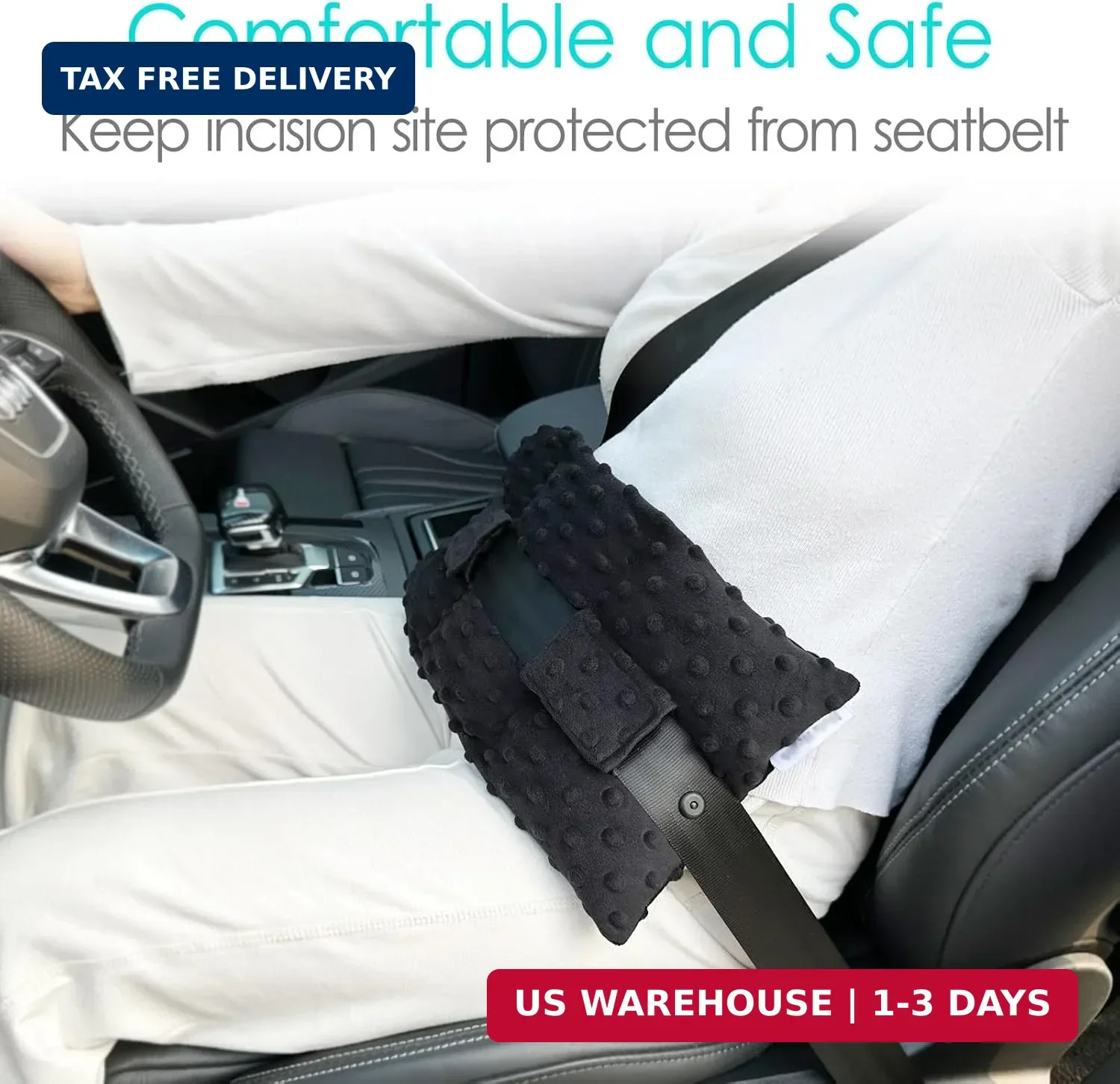 Ostomy Seat Belt Pillow Stoma Seatbelt Protector Ostomy Bag Cover Pillow for Dri
