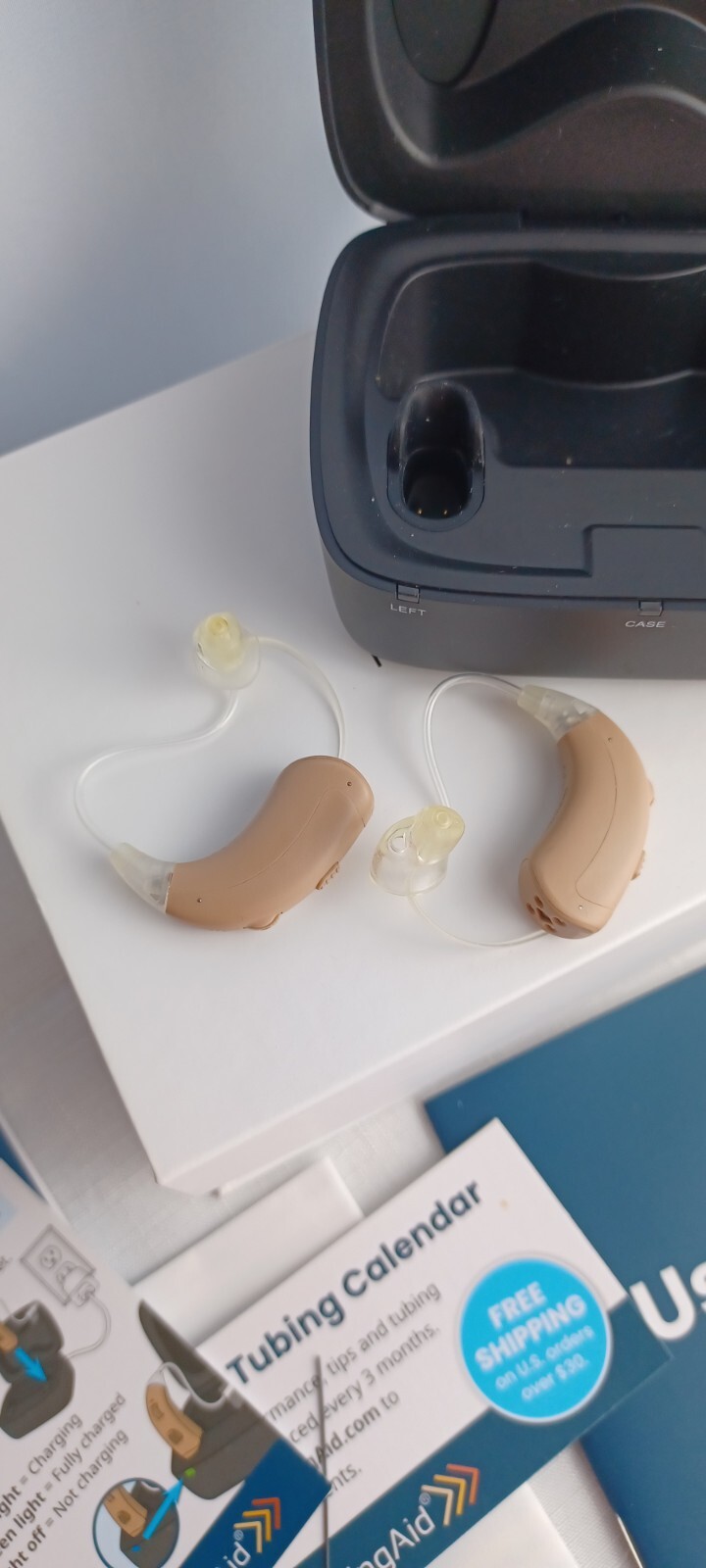 MD Volt Hearing Aids Series H Digital Rechargeable Used Beige