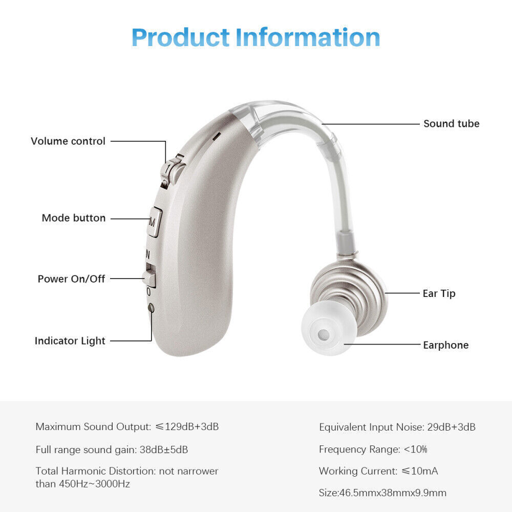 Rechargeable Bluetooth Digital Hearing Aid Listen Sound Amplifier Earing Aids