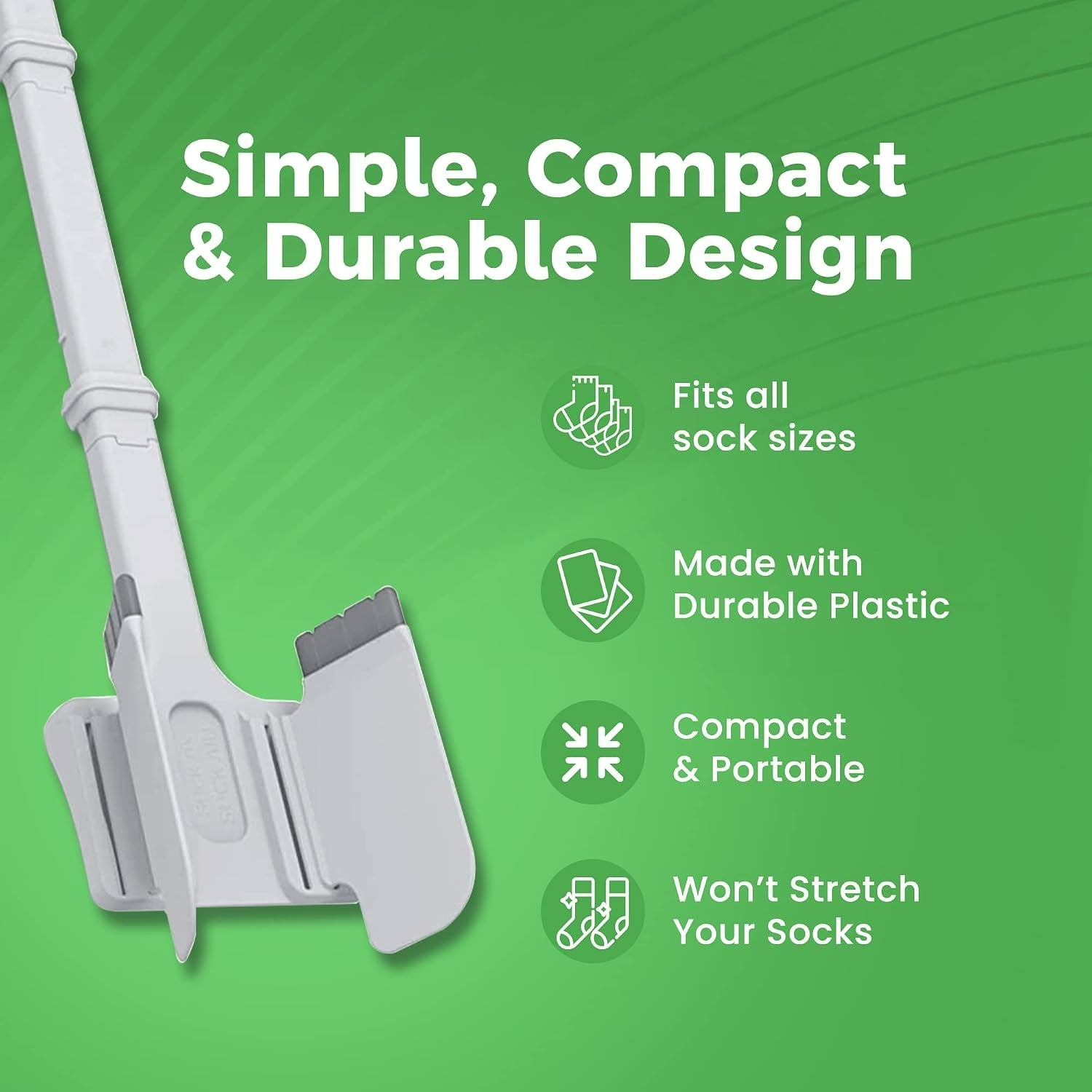 Ergonomic Sock Ox Aid with Long Handle Shoe Horn – For Seniors’ Independence