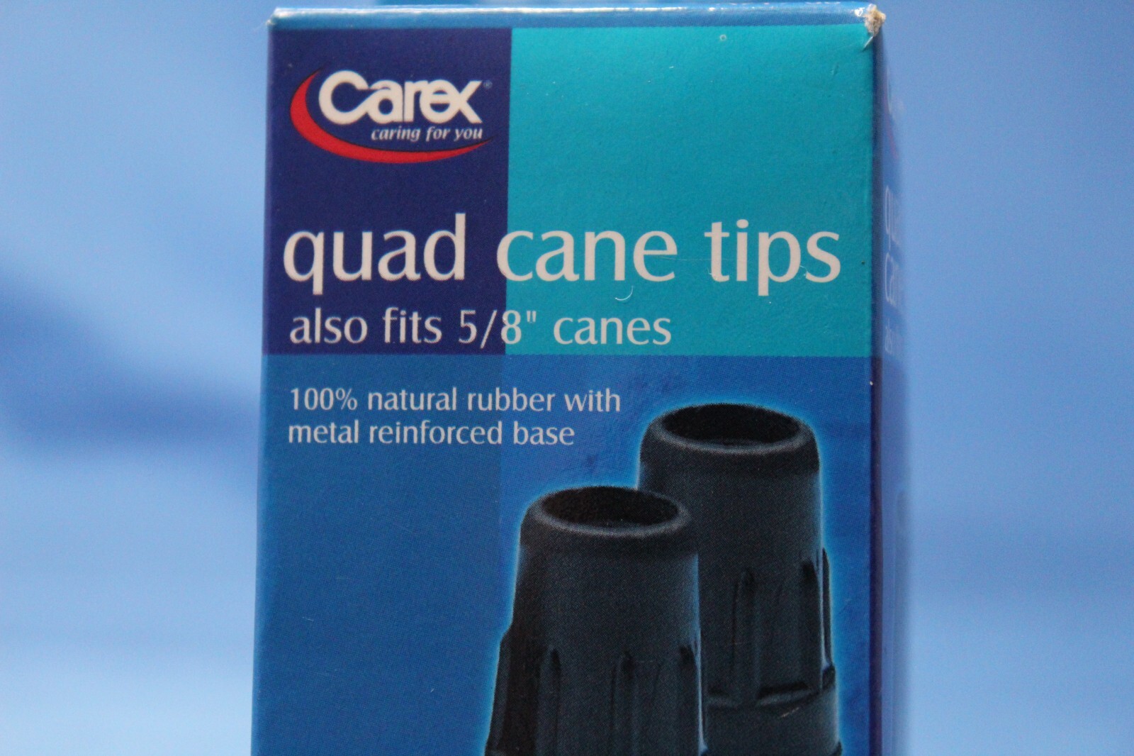 Carex Cane Tips A717-00 Set of 2 Black Fits 5/8th Cane Bottoms