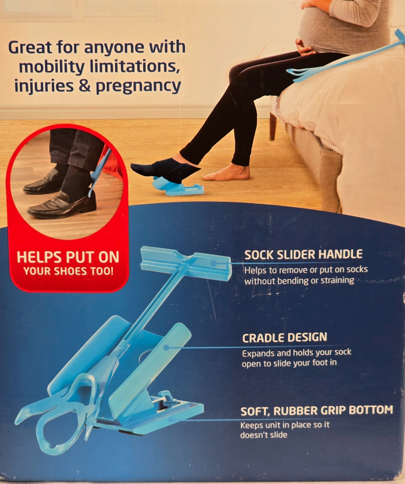 2017 Sock Slider-Put On & Take Off Shoes & Socks Comfortably-2 Piece Design