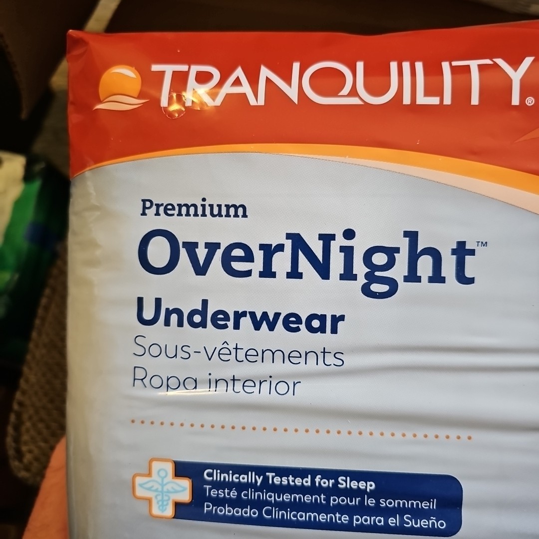 3~12packs 36 Total Tranquility Premium OverNight Underwear 2X-Large 62-80″