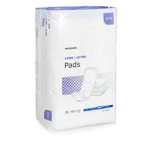 McKesson Ultra Pads for Women, Incontinence, Heavy Absorbency, 14 in, 42 Count,