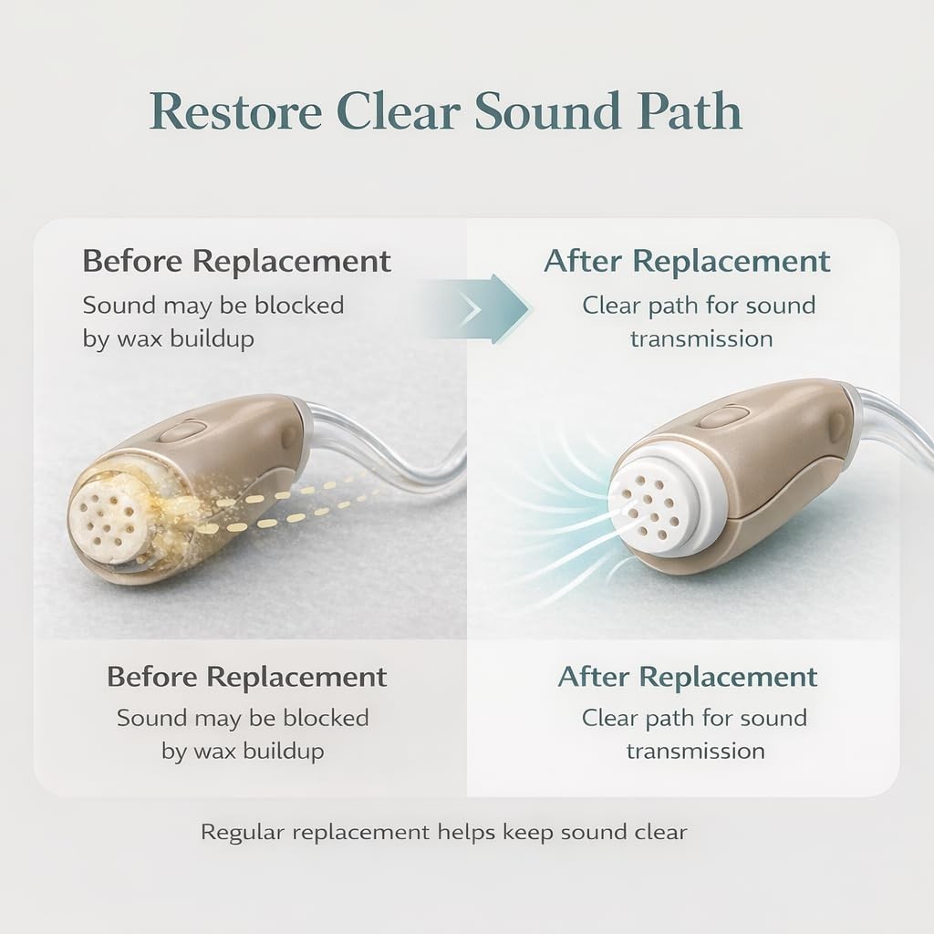 40 PCS Hearing Aid Wax Guard Filters – Ear Wax Removal Refills, Disposable Acces