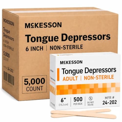 McKesson Wood Tongue Depressors 6in 5000 Count Non-Sterile