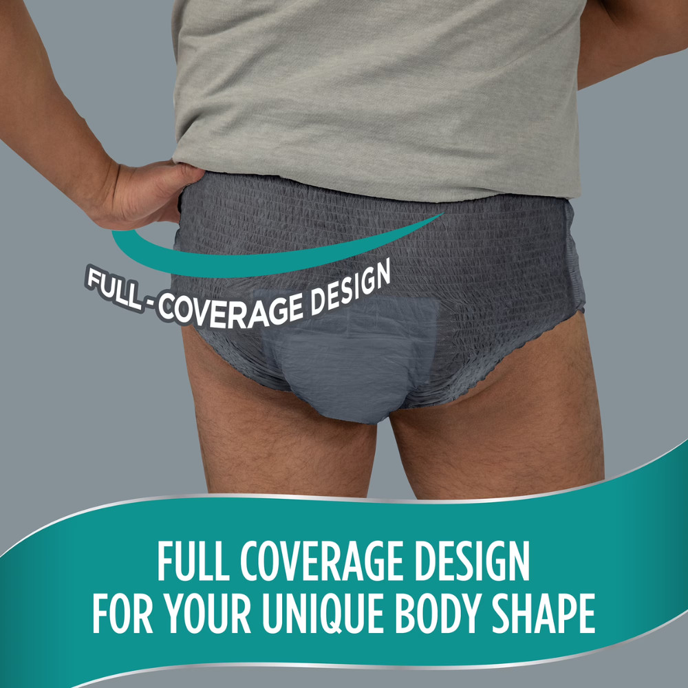 Assurance Men’s Incontinence Underwear, S/M, Maximum Absorbency, 72 Ct (2 Pack)