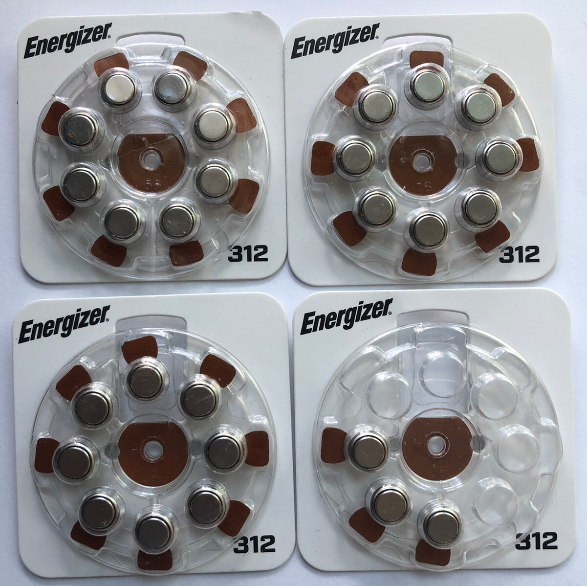 Energizer 312 Hearing Aid Batteries Lot Of 27 Total Exp: 2024