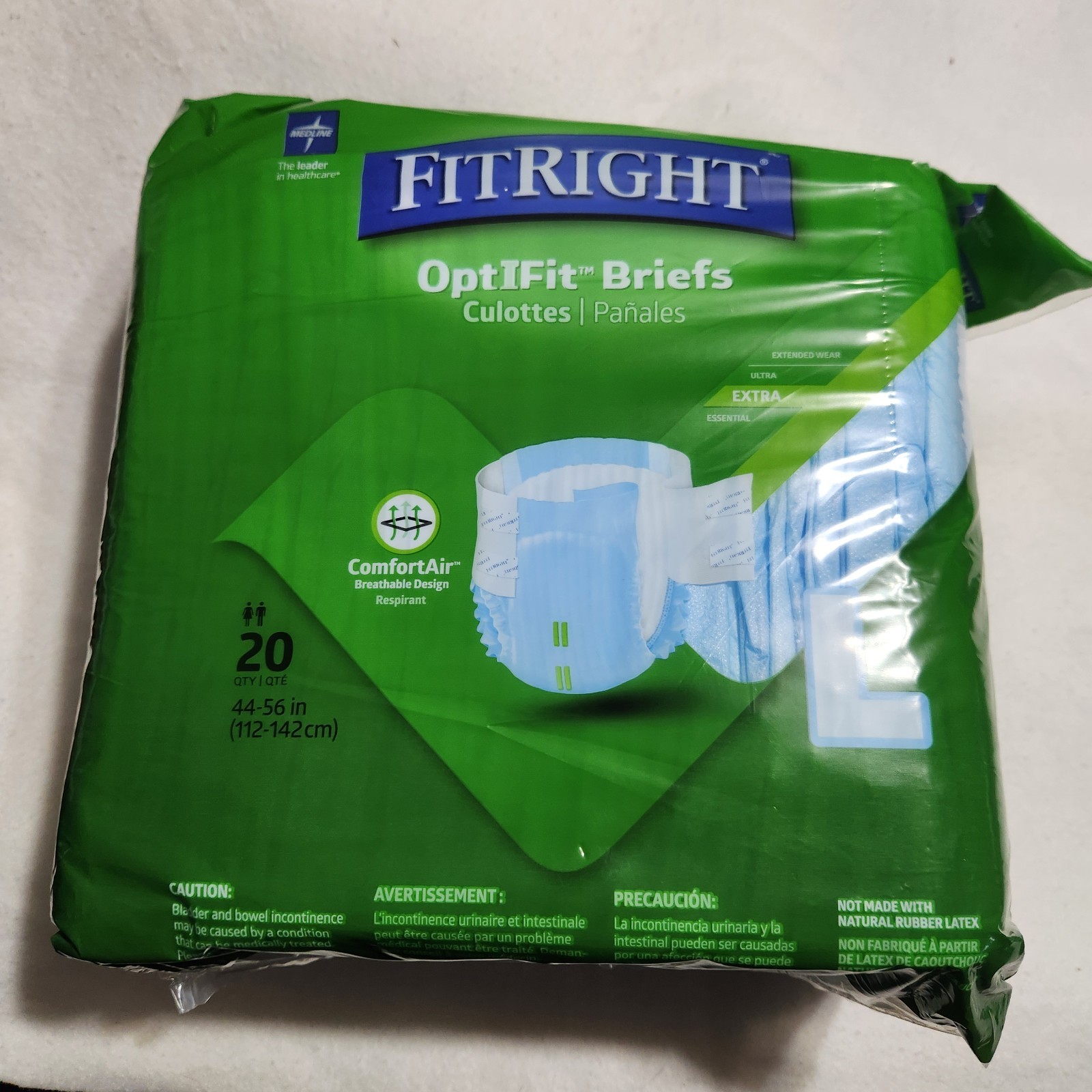 Adult Diapers Size Large 44″-56″ 20 Pack New