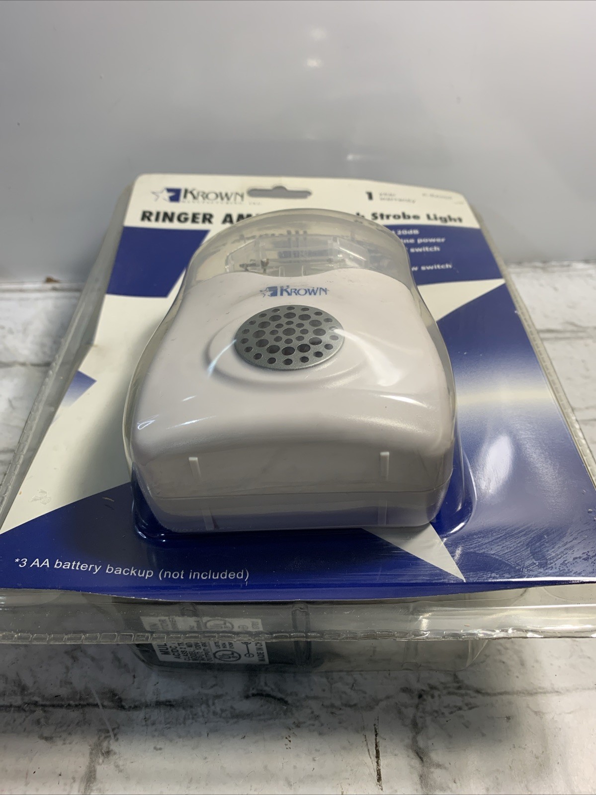 Ringer Amplifier Strobe Light Phone Flasher Home Work 120dB K-RA005 New Sealed