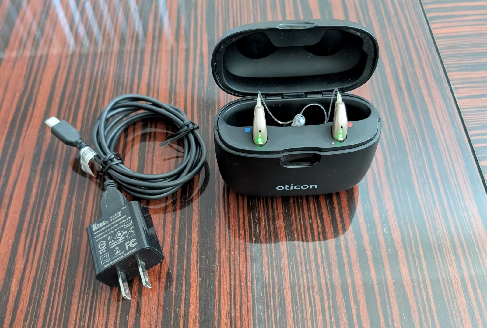 Oticon More 1 miniRITE R Left & Right Hearing Aids Devices With Smart Charger