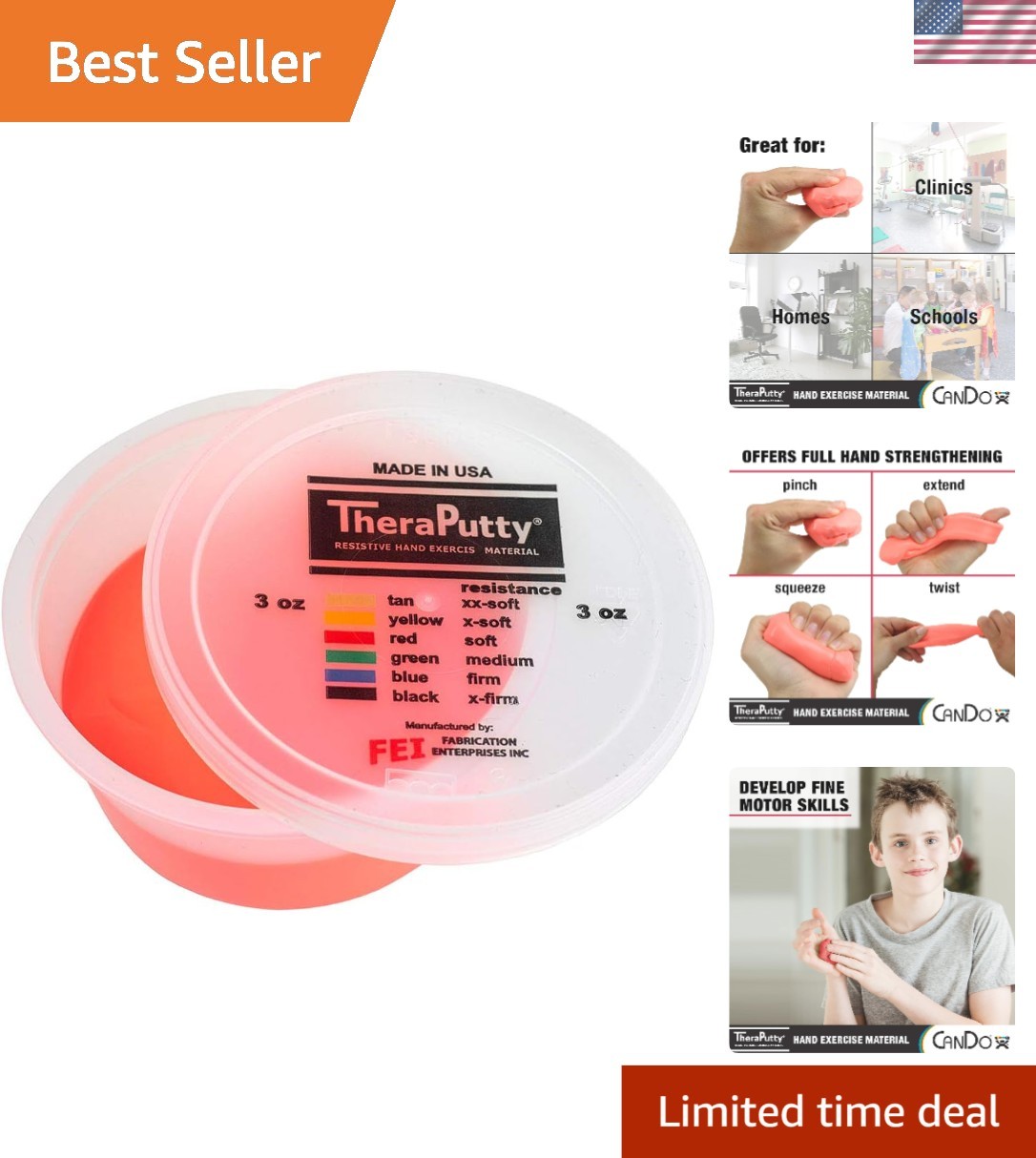 Versatile 3-Ounce Soft Exercise Putty for Hand Strengthening & Stress Relief