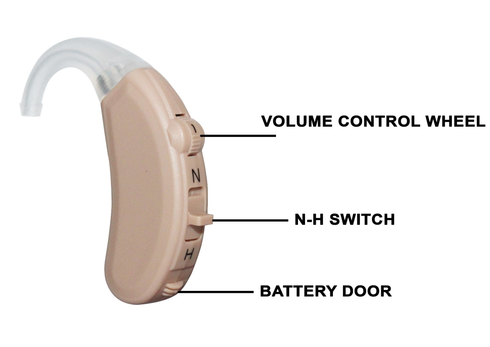 FCS Gold Analog Hearing Aid For Adults & Elders Mild to Moderate hearing loss