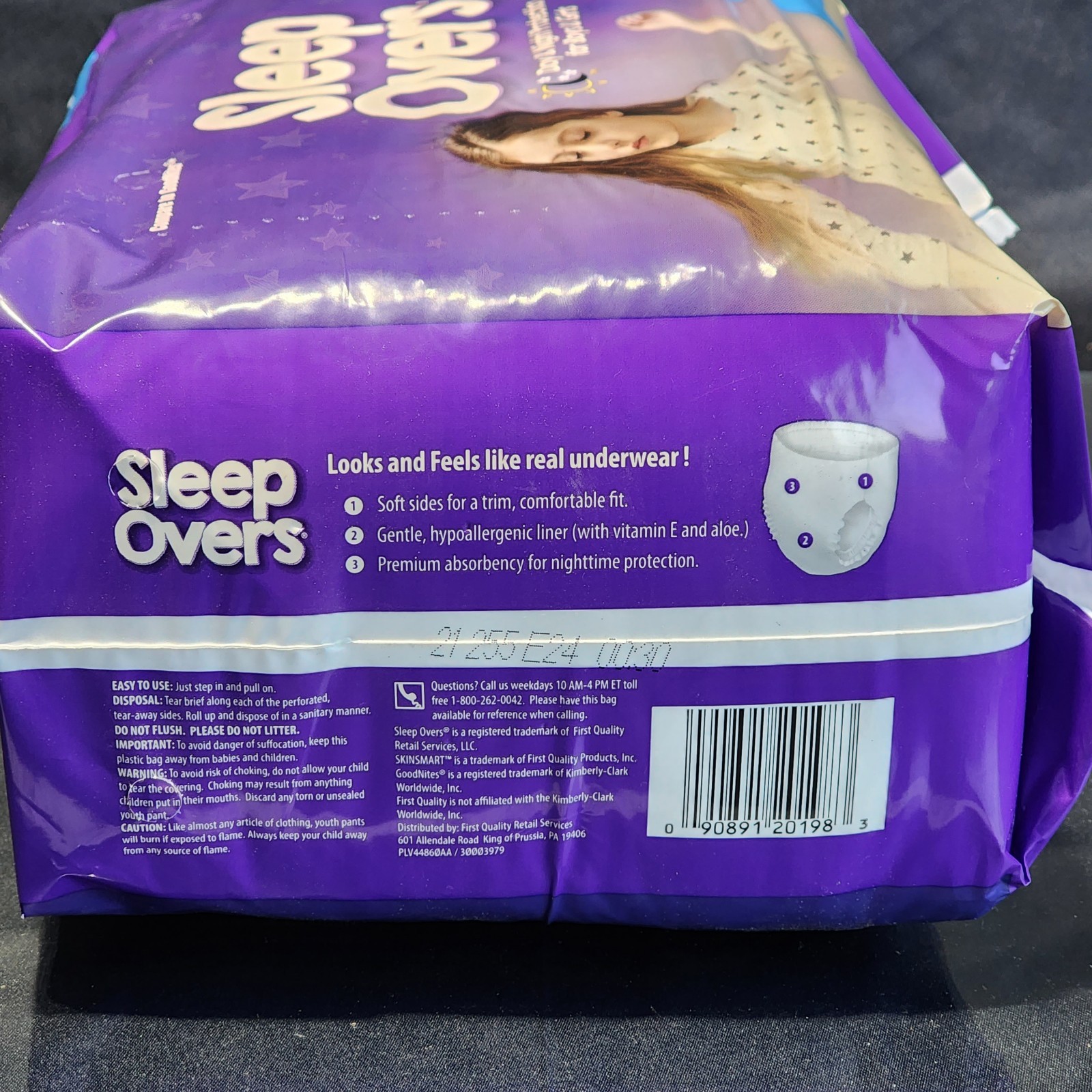 (4 Packages) Sleepovers by Cuties, Size: XL (85-140 lb) 4 bags of 22