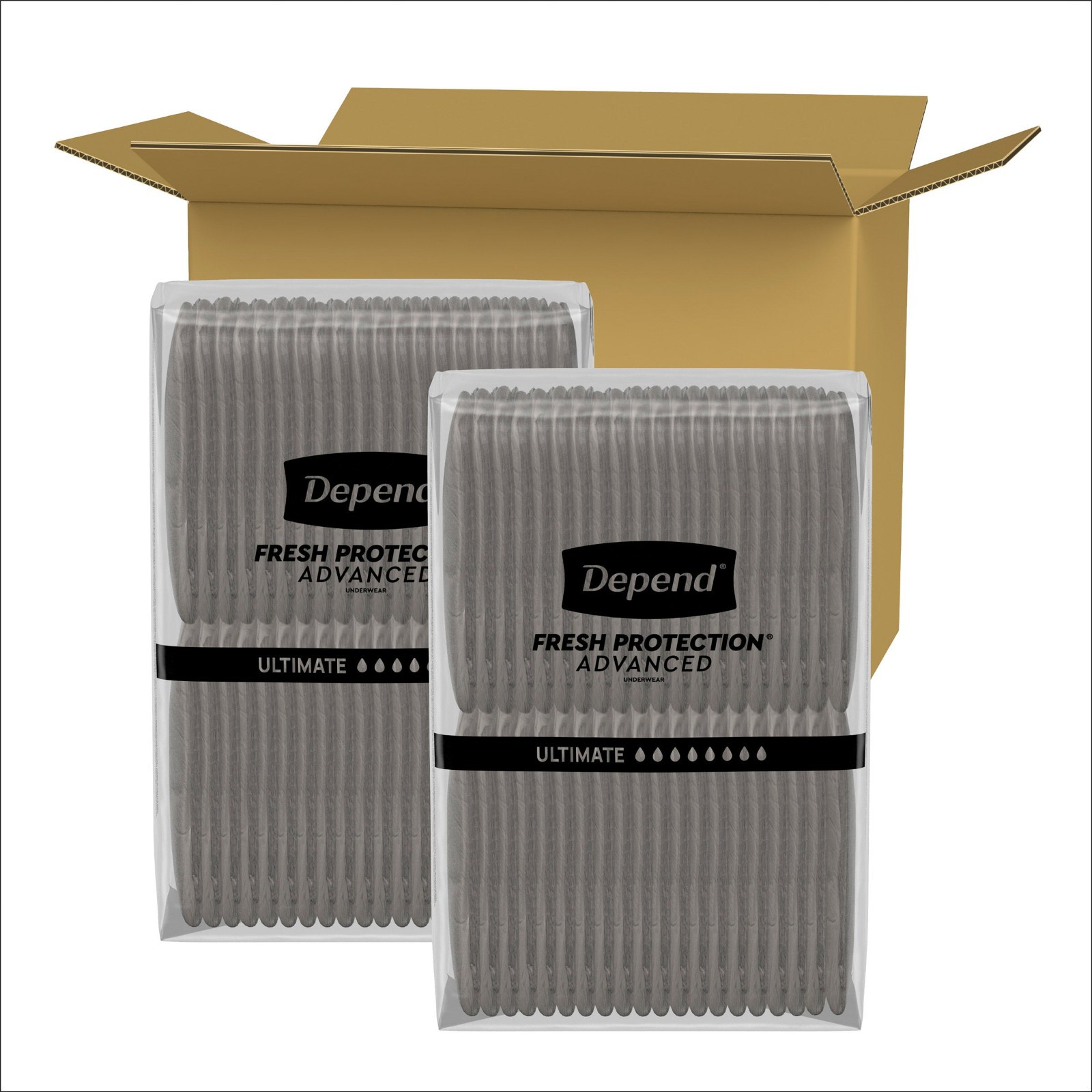 Depend Incontinence Underwear for Men, Medium/Large (32-42″ Waist), 72-count