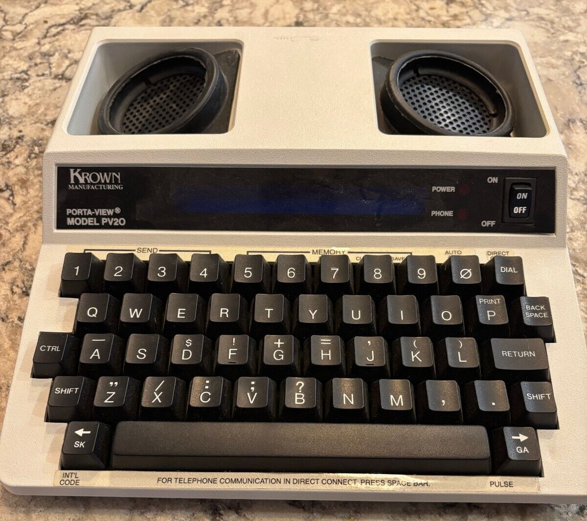 Krown Research Porta-View Model PV20 Phone for Deaf Hearing-Impaired