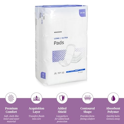 McKesson Ultra Pads for Women Heavy Absorbency 168 Count 14in