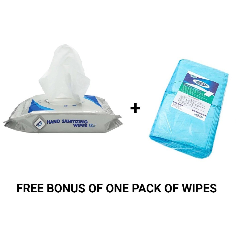(Chux) Disposable Underpads Large 23 x 36, Waterproof Highly Absorbent Blue Bed