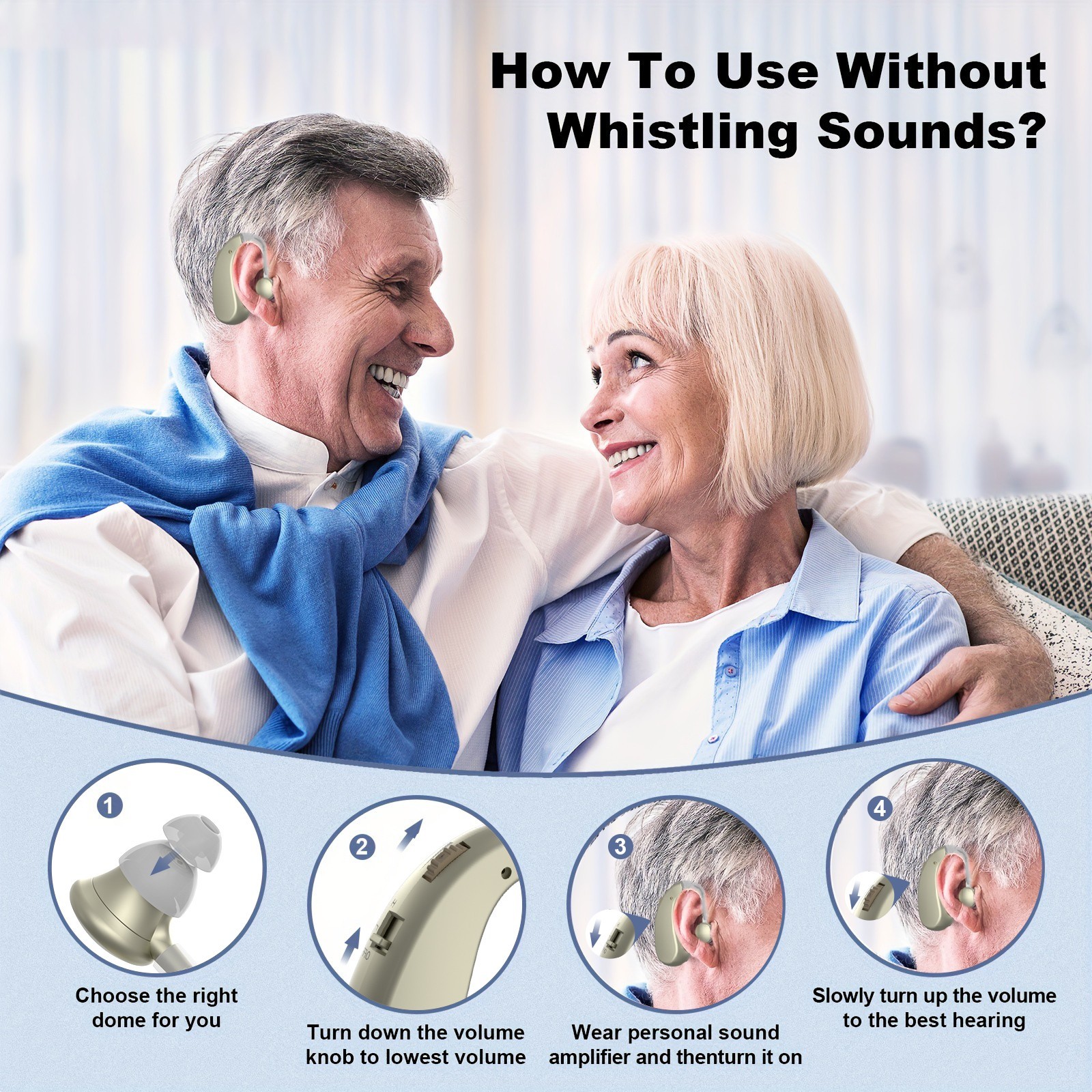 1 pair High-performance hearing AIDS suitable for the elderly with hearing loss