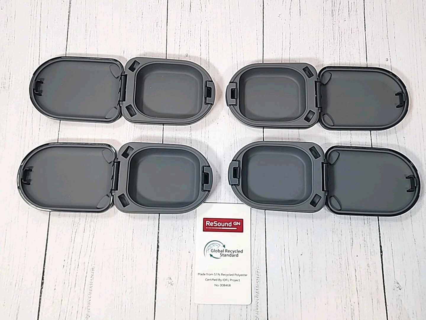ReSound GN Hearing Aid Hard Shell Carrying Case Protective Travel Container Set4