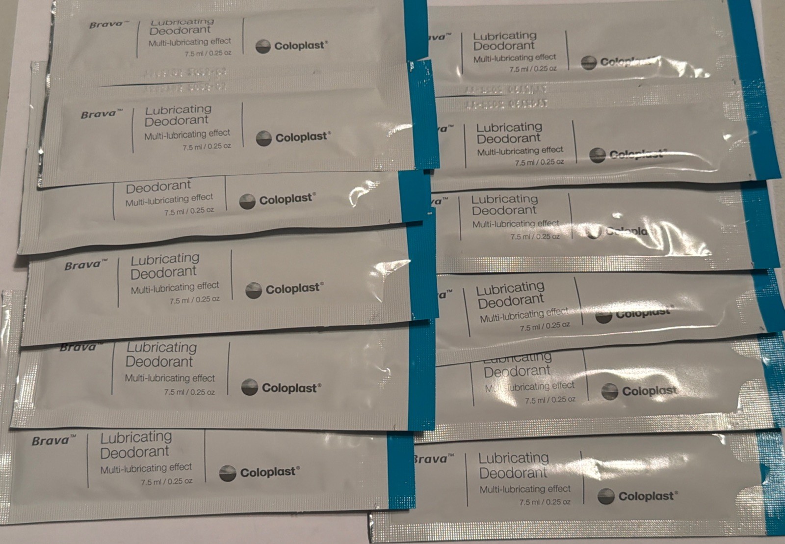 1 Pack/ 20 Coloplast Brava® Lubricating Deodorant Packets 7.5 Fl Oz. #12060