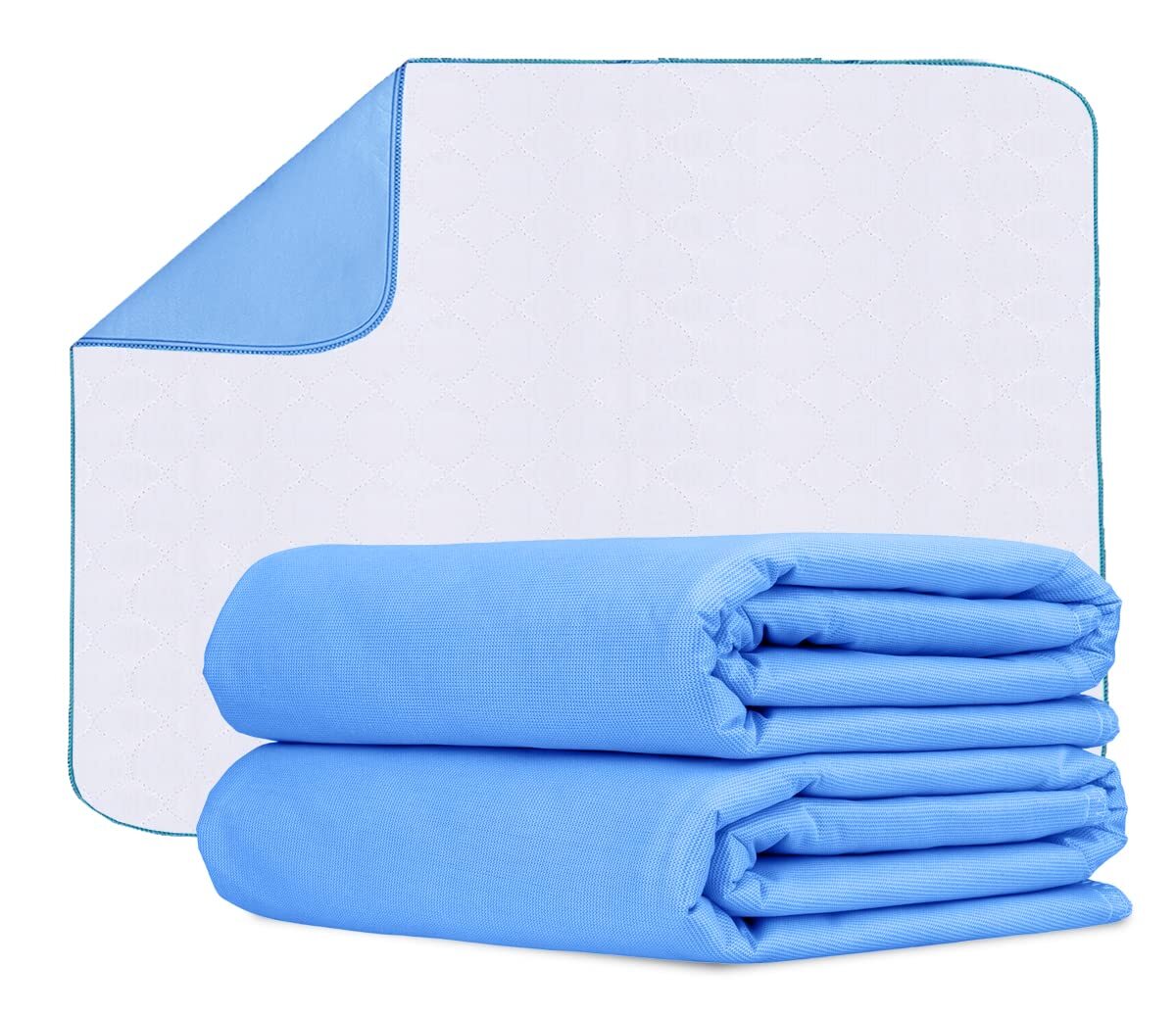 Incontinence Bed Pads Pack of 2 Washable Pee Pads for Adults Kids & Pets – Hi…