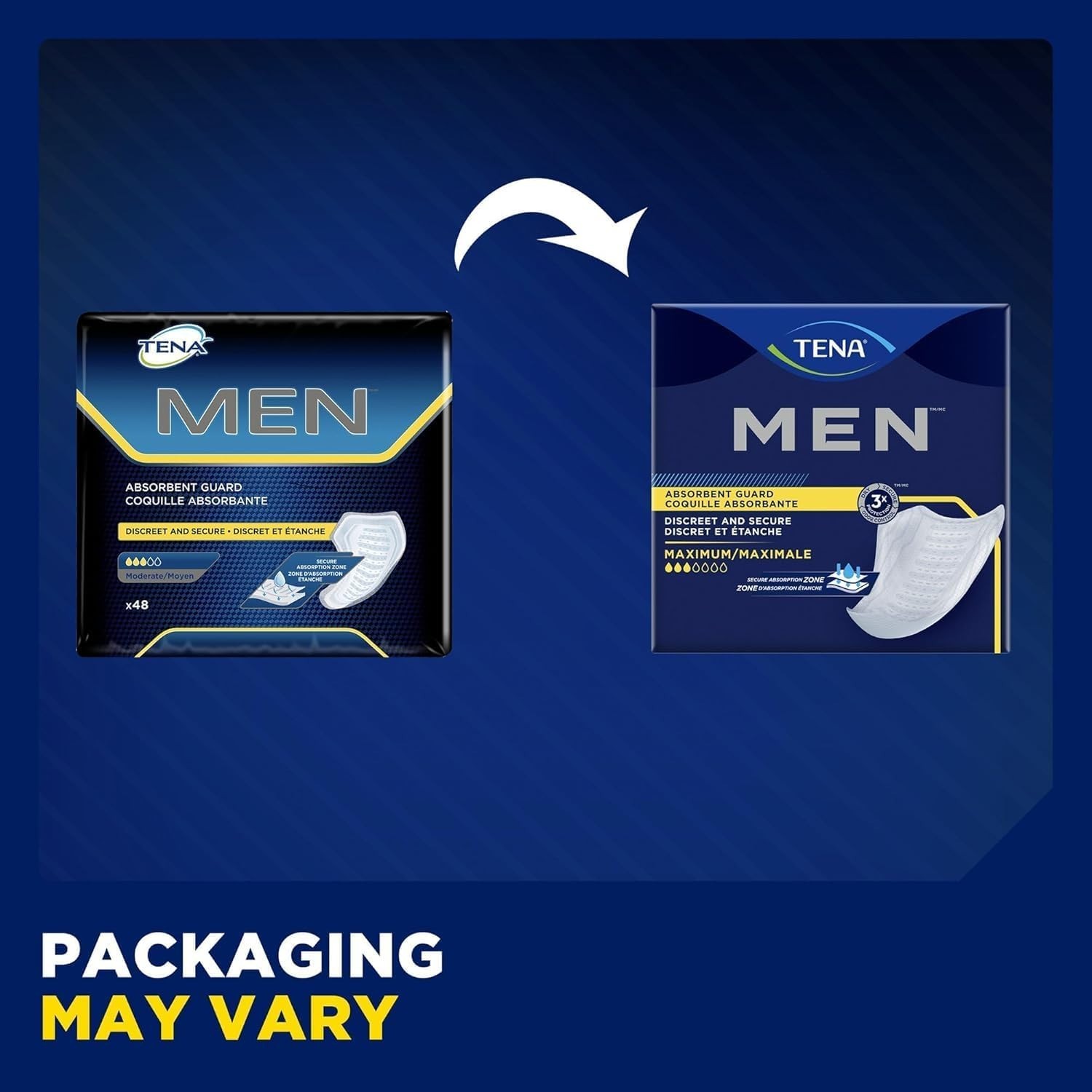 Complete Protection for Men – 3 Packs of Maximum Absorbency Incontinence Pads