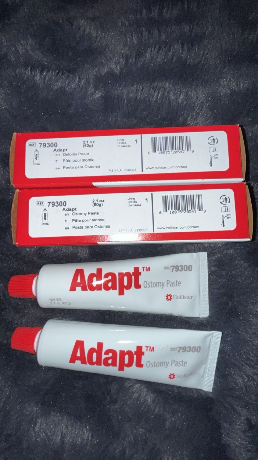 LOT OF 2! Hollister Adapt Stoma Paste 79300 White Red 2.1 oz (60g)