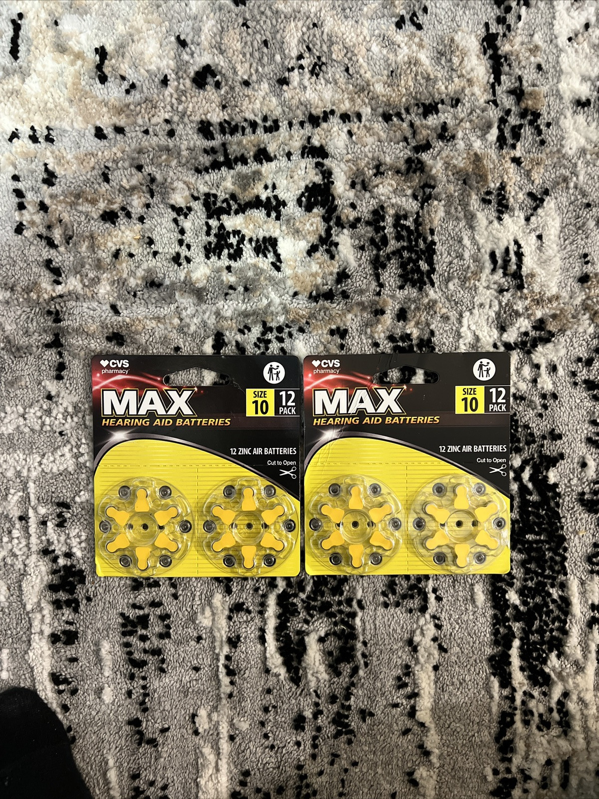 2x CVS Size 10- 12 Pack Max Hearing Aid Batteries EXP: 06/2028