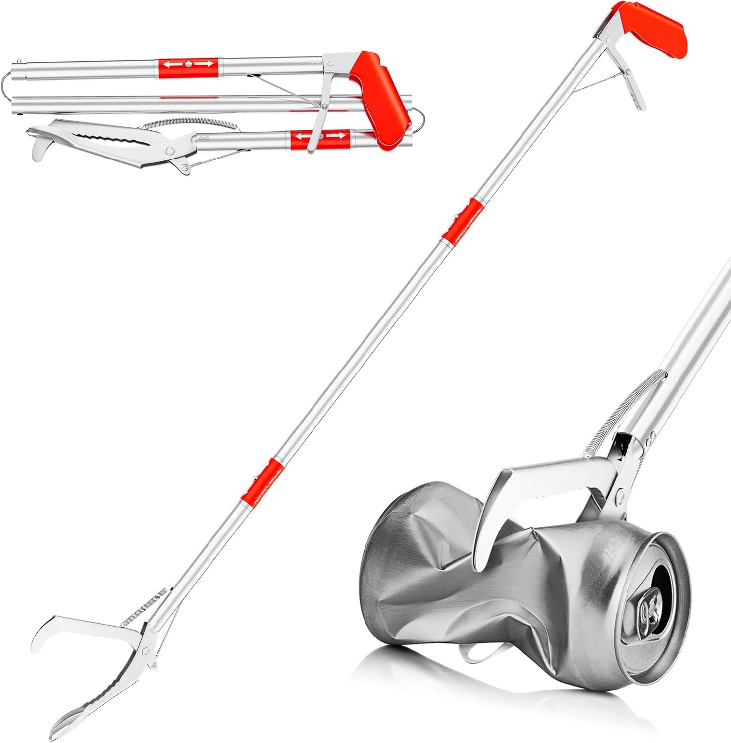 Grabber Reacher Tool, 50″ Foldable Snake Grabber | Extra Long Grabber for